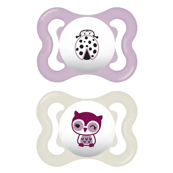 Kit com 2 Chupetas Supreme Bico de Silicone 0m+ Rosa - MAM
