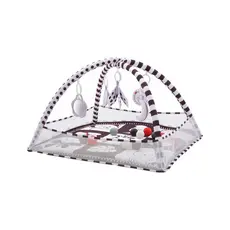 Tapete de Atividades Para Bebê Ginásio Sensorial Piscina de Bolinha Preto e Branco Maxi Baby