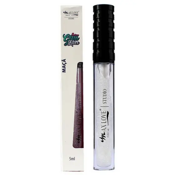 GLOSS LÁTEX MAX LOVE VEGANO COR 14 - MAÇÃ COM GLITTER