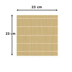 Sudare Esteira Bambu para Sushi Facíl iniciante - Sushi Mat 24cm