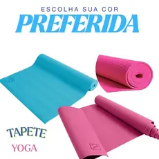 Tapete de Yoga EVA Simples 1,73x61x0,4cm Rosa Azul Liveup Sport Ginástica Pilates