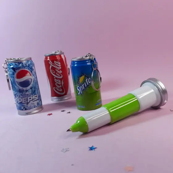 Caneta Esferográfica - Caneta Chaveiro - Caneta Criativa - Caneta Refrigerante