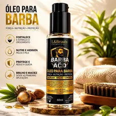 Óleo Para Barba De Aço 60ml Hidratante Fortalecedor Crescimento Brilho Maciez Envio Imediato
