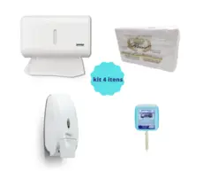 KIT Papel toalha +  Dispenser para sabonete + Refil sabonete Premisse + Papel interfolhas