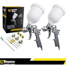 Kit com 2 Pistolas De Pintura De Alta Pressão 600ml Profissional FST037 - FASTERR