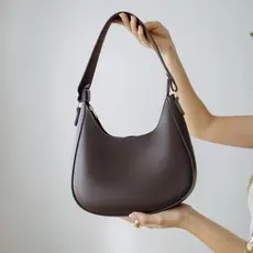 Bolsa Feminina Café Baguete Espaçosa De Ombro Estilosa Casual