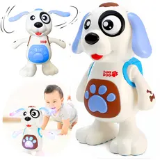 Brinquedo Cachorro Dançante Robô Mexe Movimenta Sons Luzes Musical Infantil Cachorro Pula