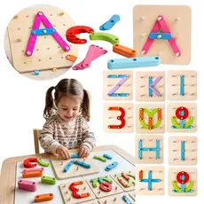 Jogo Educativo Formas Letras E Números Brinquedo Pedagógico De Montar Infantil Montessori