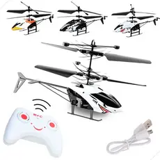 Brinquedo Helicóptero de Controle Remoto Recarregável Com Sensor Movimento Cabo USB