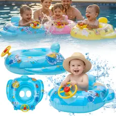 Boia Bote Infantil Inflável Carro Volante Com Buzina Brinquedo Piscina Praia