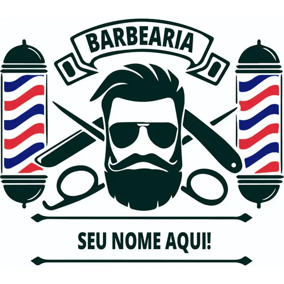 Adesivo para Vitrine de Barbearia – Estilo e Profissionalismo! 💈✂️