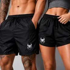 Conjunto 2 Shorts Casal Aranha Moda Praia