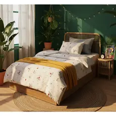 Lençol Solteiro 2 Peças Estampa Dorameira: Conforto e Estilo Coreano para Seu Quarto