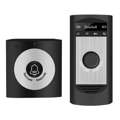 Interfone Eletrônico Sem Fio Campainha Residencial 50m com Microfone e Botão Talk