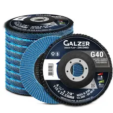 Kit 10 Disco Flap Cônico 4.1/2 Pol. 115 mm Zircônio Grão 40