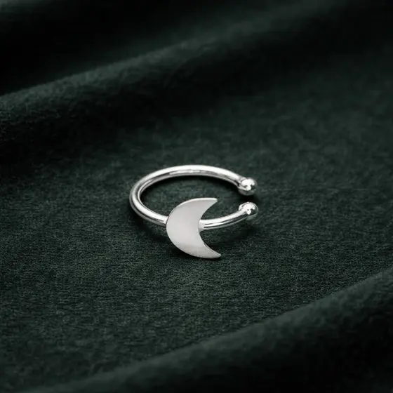 Piercing Fake Meia Lua em Prata 925