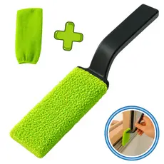 Espátula Transpasse  Limpeza Box com Cabo Raspador Refil de Microfibra Vidros Frestas Portas Correr