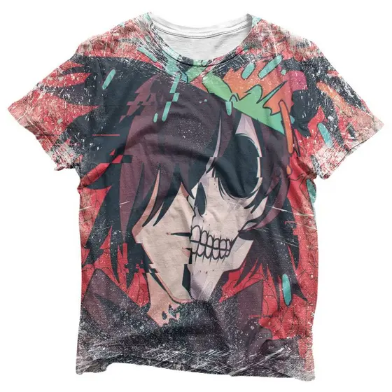Camisa Hyakkimaru Esqueleto - Camisas Dororo Estampa Total