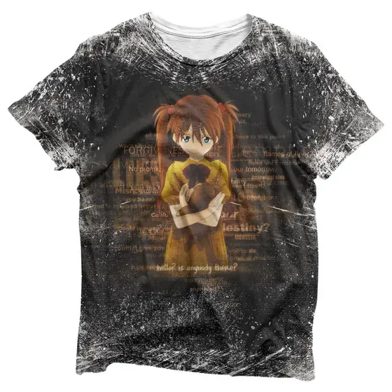 Camisa Asuka Arte - Camisas Evangelion Estampa Total
