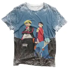 Camisa Arte Do Time 7 Boruto - Camisas Boruto Estampa Total