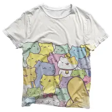 Camisa Micchiru Wanko Animation Todos os Personagens - Camisas Micchiru Wanko Animation Estampa Total
