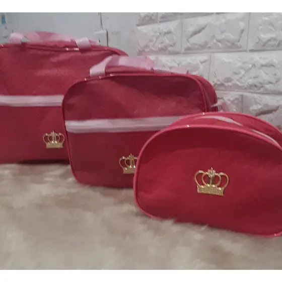 Kit Trio de Bolsa Maternidade com três bolsas