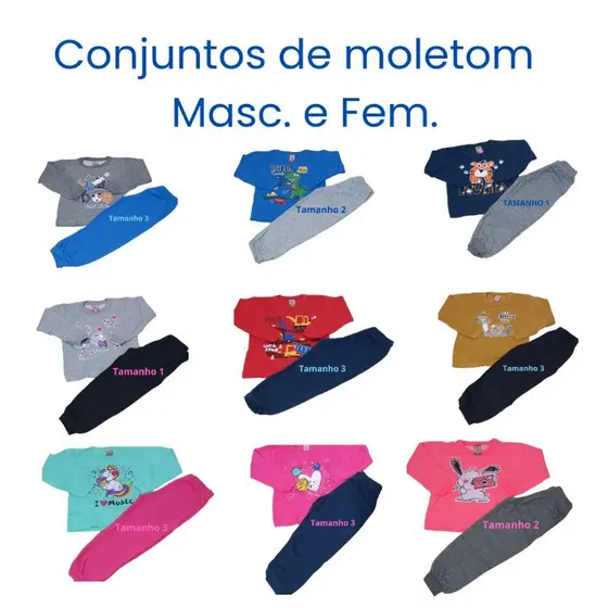 Conjunto de Moletom para Creche