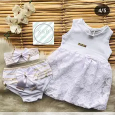KIT VESTIDO + CALCINHA BUNDA RICA PARA SUA BEBÊ