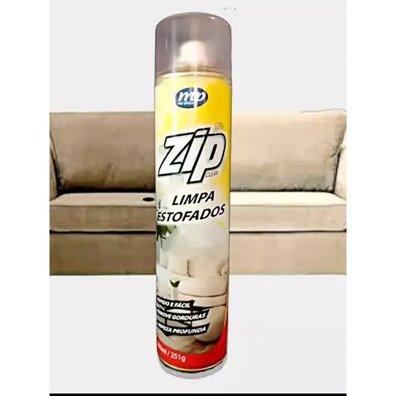 Limpa Estofados Zip Clean Espuma de Limpeza Profunda Uso Automotivo e Domiciliar