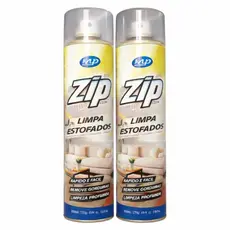 Kit com 2 Limpa Estofados Aerossóis Limpeza a Seco Praticidade Fácil Aplicação Remove Sujeira e Perfuma Couro Suede Teci
