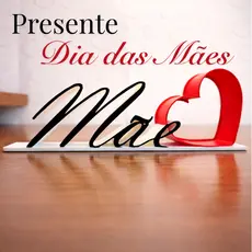 Letreiro Decorativo Palavra Mãe 3D Com Pintura a Mão Artesanal Presente Criativo Moderno Placa Mesa
