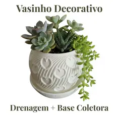Vaso Decorativo Pequeno com Drenagem para Suculentas e Plantas Pequenas - Vasinho Decorativo Moderno