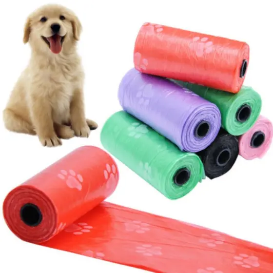 Kit 3 Rolos De Saquinhos Refil Cata Caca Cachorro Gato Pet Coco Fezes Cães Higiênico Biodegradável