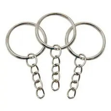 Argola para Chaveiro com Corrente 25mm | Chaveiro | Pingente | Artesanato