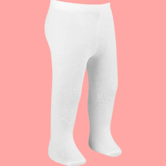 Meia Calça Infantil Bebê Lisa Algodão Toque Suave Delicada Promoção - 0 A 12 Meses