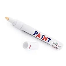 Caneta Reparadora Paint Tira Riscos Rejunte  Pinta Pneu De Carro Placa Branco Vermelho Prata E Preto