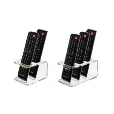 Suporte Controle Remotos com 3 ou 2 Divisórias em Acrílico Sala Organizadora