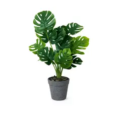 Planta Artificial Realista Decoração Costela de Adão Filodendro Palmeira Comigo Ninguem Pode Premium