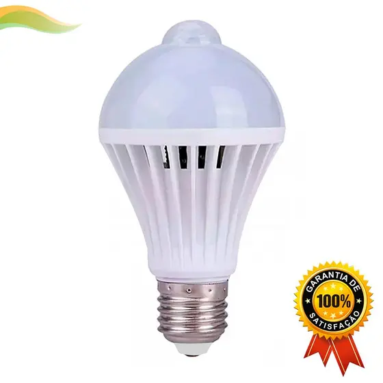 Lampada LED Bulbo com Sensor de Movimento 12w Branco Frio