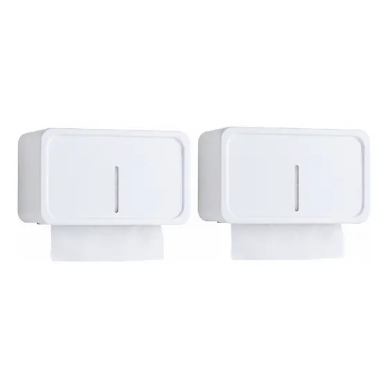 02 Kit Dispenser Toalheiro Interfolha Banheiro