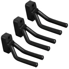 Kit 03 Suportes de Parede Emborrachado Para Violão Guitarra Baixo Viola Ajustável