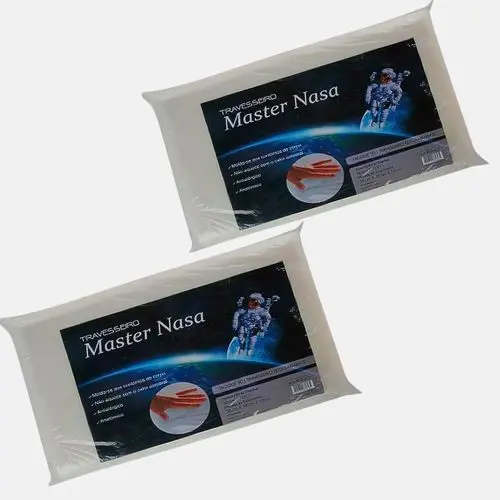 Par de Travesseiros Nasa Viscoelástico Original – Conforto e Proteção Antialérgica