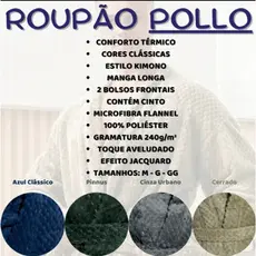 Roupão Flannel Appel Pollo – Super Macio e Quentinho