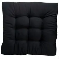 Almofada Grande Decorativa Liso Sofá Poltrona 60x60cm Artesanal Cheio Macio Para Pallet Futton Preto