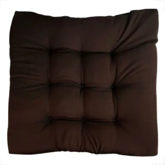 Almofada Grande Futton Decorativa Liso Assento Para Sofa e Poltrona 60x60cm Aretsanal Marrom