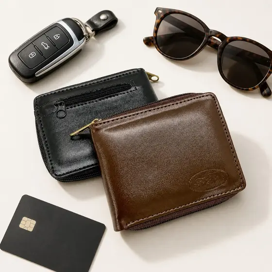 Carteira Masculina João Slim com Porta Documento Zíper