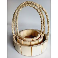 Cestas de madeira com alça para presentes, daminhas ou decorações 13cm,16cm,19cm ou 20cm a escolher