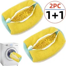 Kit 2 Saco de Lavar Tênis Sapato Malha Lavanderia Anti Deformação Saco de Lavagem Viagem Armazenamento