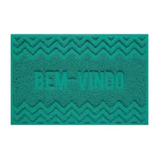 Capacho Vinilico Zigzag Antiderrapante 60x40cm Uzoo Decoração Porta Entrada Casa