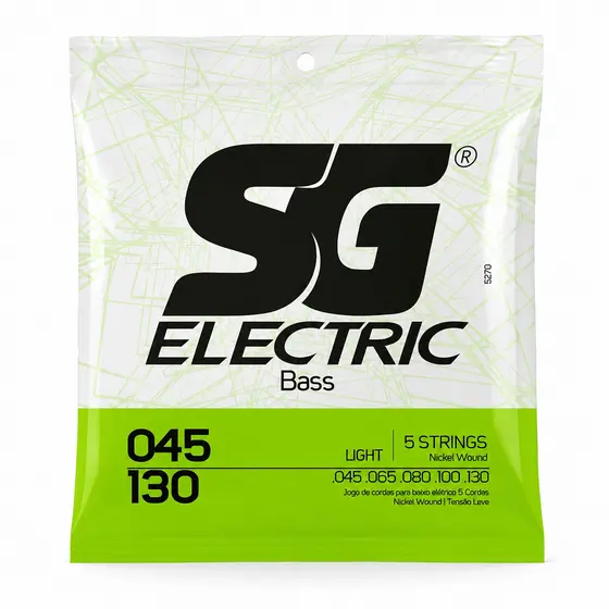 Encordoamento Contra Baixo 5 Cordas SG Strings Light .045